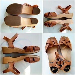 Swedish Hasbeens - Toffel cross strap debutant